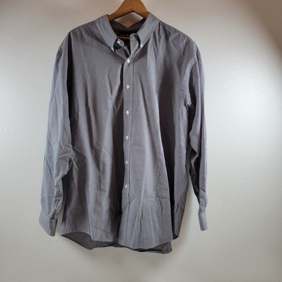 Ralph Lauren Other - Ralph Lauren Button Down Shirt Mens 18 34/35 Black Gingham Excellent Classic Fit